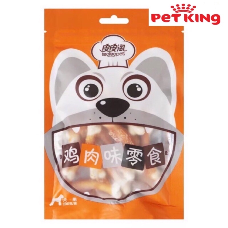 Thịt Gà quấn xương sữa Taotaopet 100gr snack thưởng cho Thú Cưng