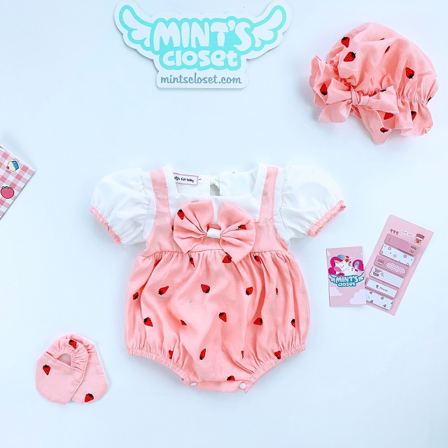 Đồ Sơ Sinh, Body Chip Kèm Nón Cho Bé Gái Size 0 - 24 Tháng MINTSCLOSET Mint's Closet - S1244 - BS6049 - BS6064 - BS6082