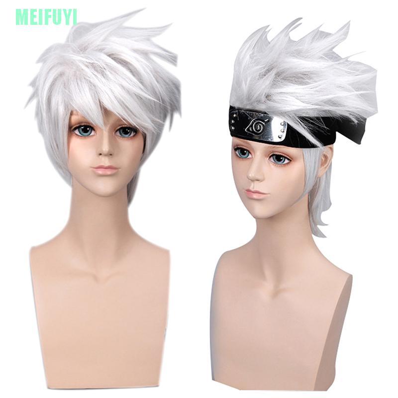 Bộ tóc giả màu bạc hóa trang nhân vật anime Kakashi