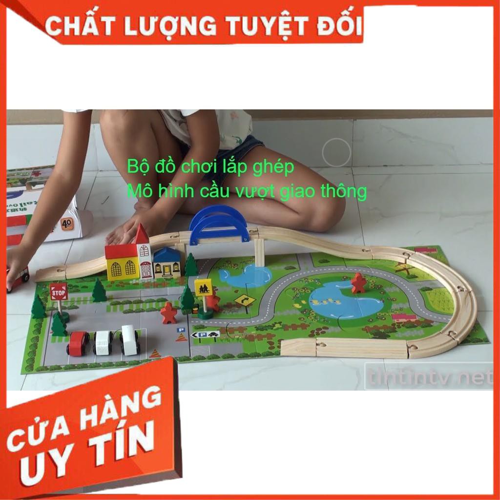 Mô hình Đồ chơi Đoàn Tàu Lượn-Thành Phố bằng gỗ