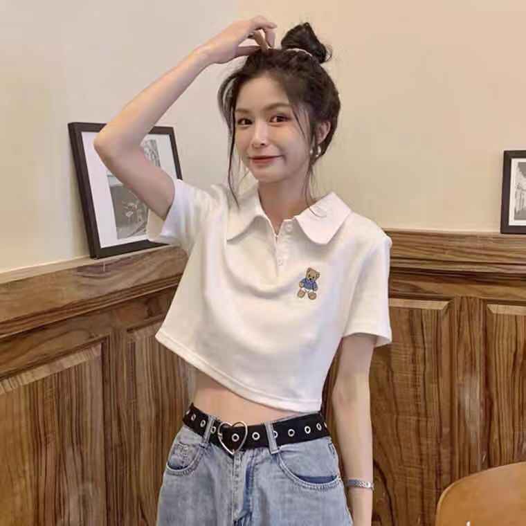 Áo thun nữ SUXI dáng croptop tay ngắn thời trang phong cách Hàn Quốc