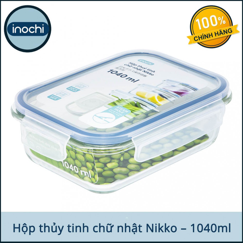 Hộp Thuỷ Tinh Đựng Thực Phẩm, Bảo Quản Thực Phẩm Tươi chữ nhật INOCHITTCN 370/640/1040/1520ml | BigBuy360 - bigbuy360.vn