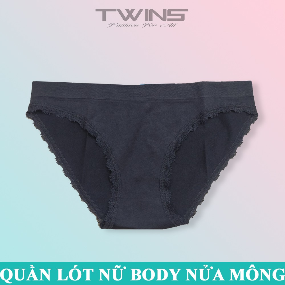Quần lót nữ dệt kim màu trơn cao cấp lưng bản lớn phom nửa mông co giãn mềm mại thoáng mát size dưới 60kg