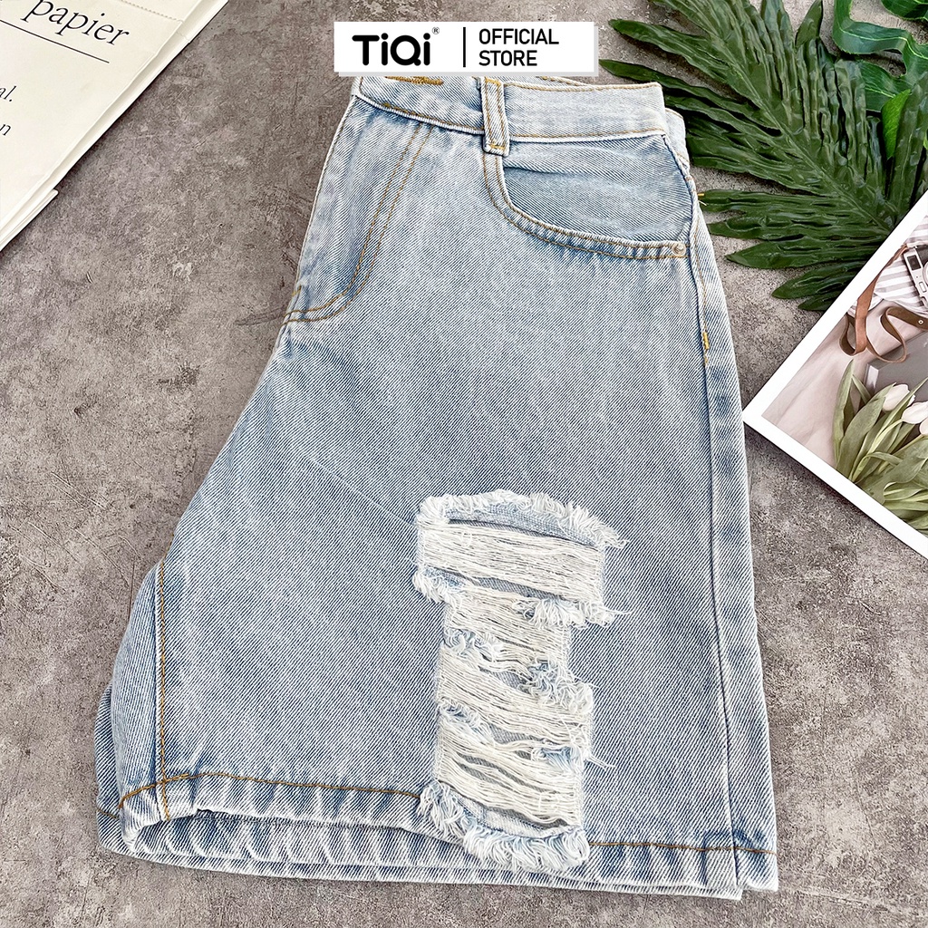 Quần jean ngố nữ lưng cao TiQi Jeans N155 | BigBuy360 - bigbuy360.vn