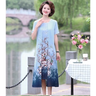 Đầm trung niên suông giấu bụng hoàn hảo mẫu mới 2022