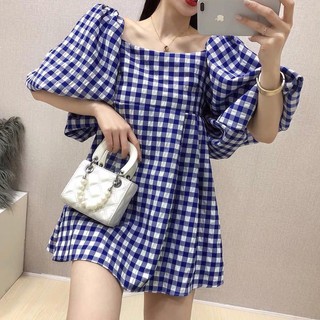 Đầm BBD Caro Xanh