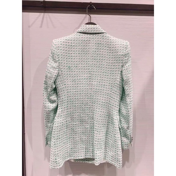 Áo khoác blazer dạ tweed Zara xuất