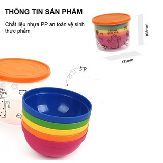 Bộ 5 Chén Màu Rainbow 5P Lock&Lock