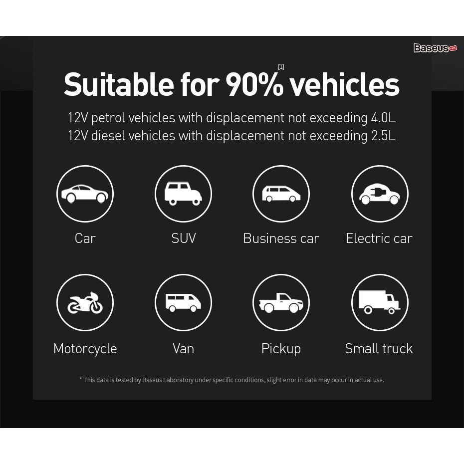 🔥 Bộ kích bình Ăc Quy,kích điện dùng cho xe hơi Baseus Super Energy Pro Car