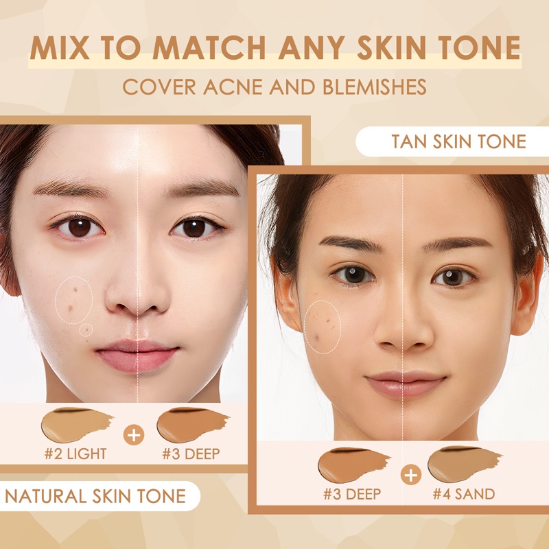 Bảng phấn che khuyết điểm 5 trong 1 FOCALLURE chống nước độ che phủ cao