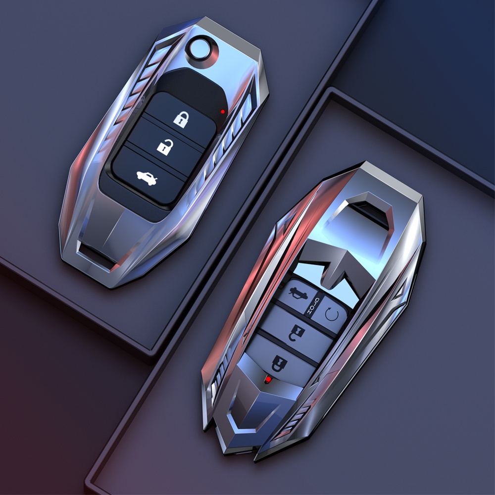 1 Bộ Vỏ Bọc Chìa Khóa Điều Khiển Từ Xa Bằng Hợp Kim Kẽm Cho Honda Civic Accord CRV HR-V Brio BRV City Odyssey