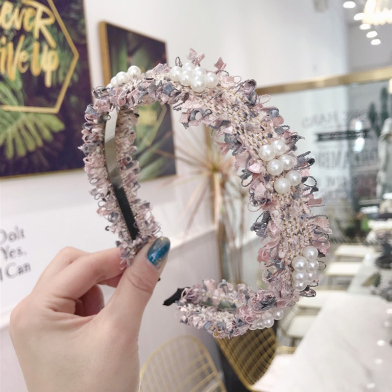 Flgo Băng Đô Đính Hạt Ngọc Trai Lấp Lánh Nhiều Màu Sắc