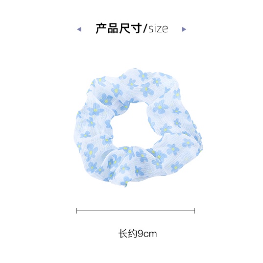 Dây Buộc Tóc Hình Hoa Xanh Dương Dễ Thương Phong Cách Hàn Quốc Đơn Giản Thời Trang Cho Nữ