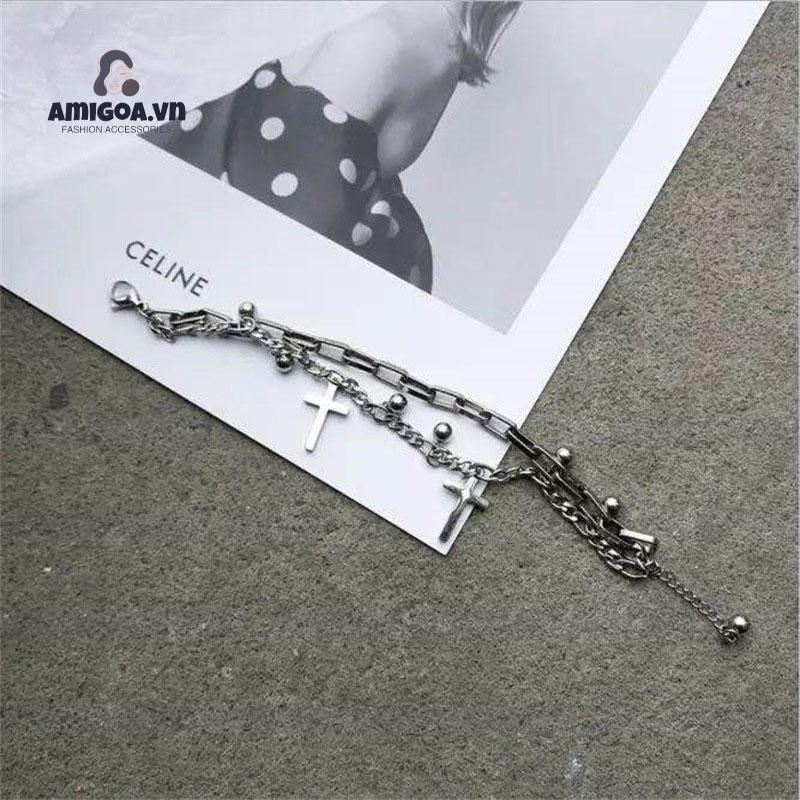 Vòng Đeo Tay Nhiều Lớp Bằng Kim Loại Thời Trang Cổ Điển Dành Cho Nữ