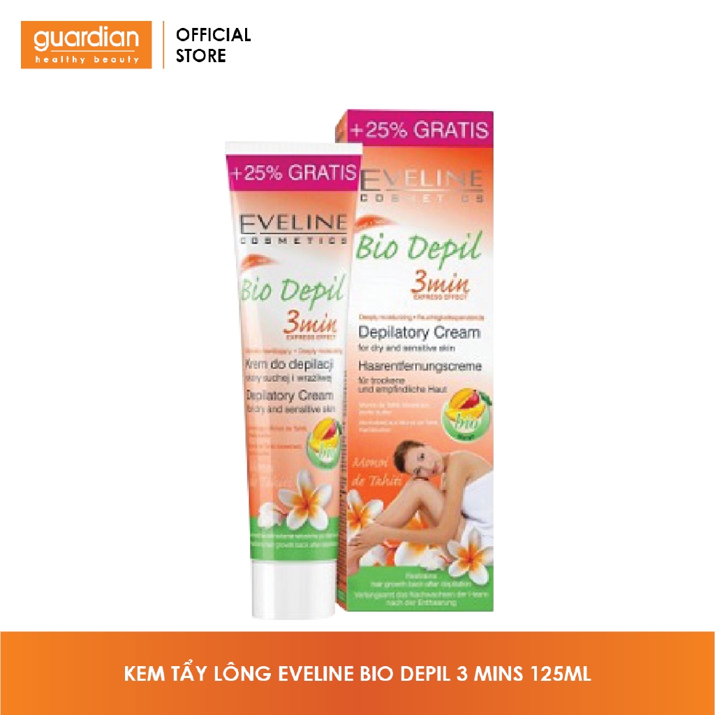 Kem tẩy lông hữu cơ 3 vùng Eveline Bio Depil 125ml | BigBuy360 - bigbuy360.vn