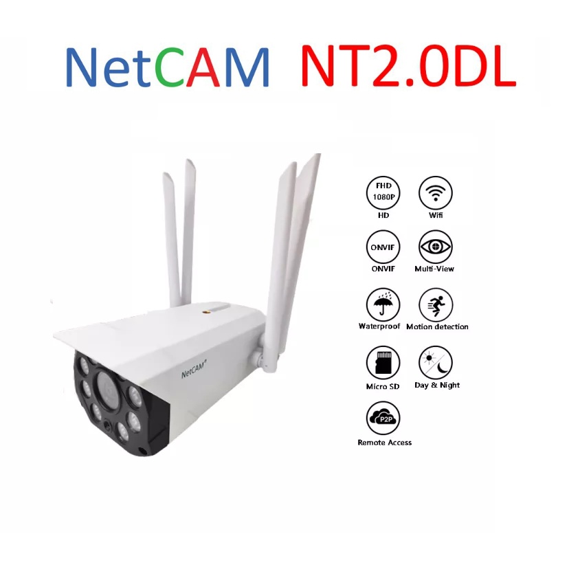 Camera IP wifi giám sát ngoài trời NetCAM NT2.0DL 1080P