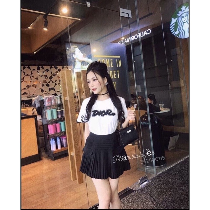 CHÂN VÁY XẾP LY NẮP TÚI