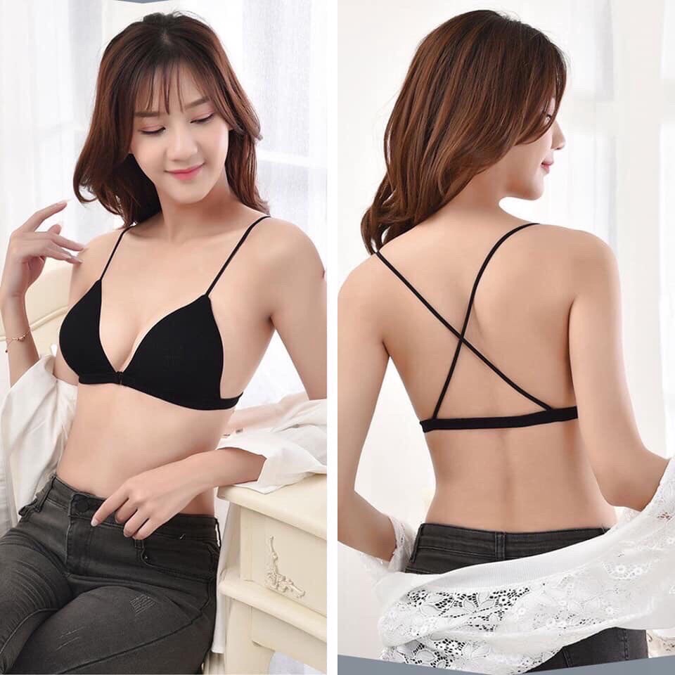 Áo Bra Gân Tăm Dây Mảnh Cài Trước Quyến Rũ Hot Trend 508