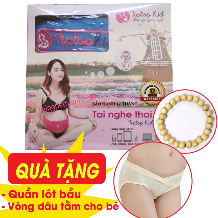 [QUÀ TẶNG HẤP DẪN] TAI NGHE BÀ BẦU TIPTOPKID - TAI NGHE THAI NHI TẶNG QUẦN LÓT BẦU & VÒNG DÂU TẰM TRỪ TÀ CHO BÉ