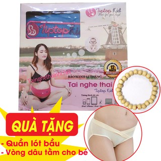 [QUÀ TẶNG HẤP DẪN] TAI NGHE BÀ BẦU TIPTOPKID - TAI NGHE THAI NHI TẶNG QUẦN LÓT BẦU & VÒNG DÂU TẰM TRỪ TÀ CHO BÉ