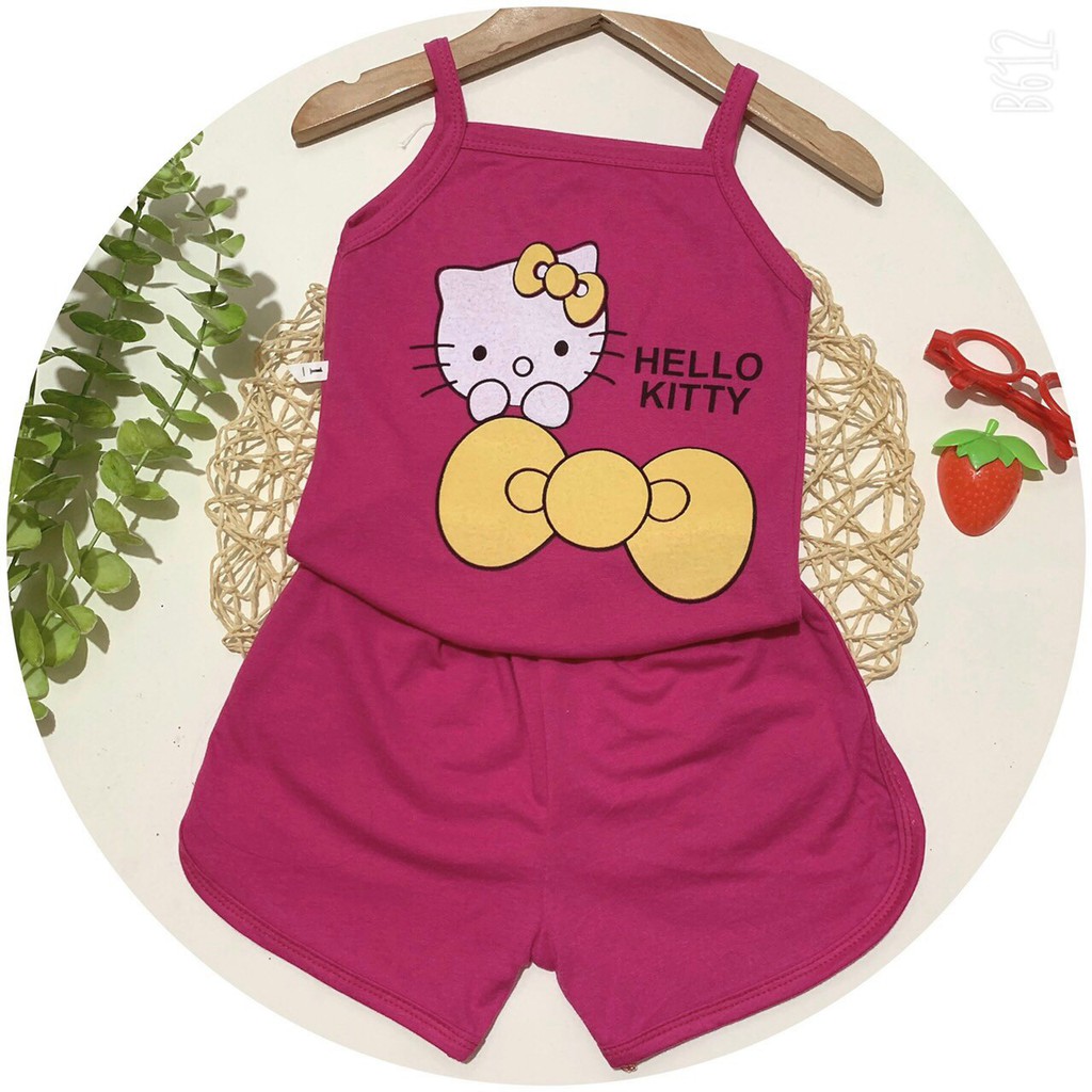 Bộ 2 dây in hình Hello kitty siêu cute cho bé gái từ 8-18kg