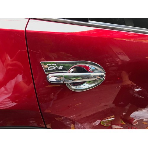 Ốp Tay Cửa Và Hõm Cửa Xe Mazda CX8 2019 đến 2022 Mạ Crom Cao Cấp Chống xước tay cửa làm đẹp cho xe