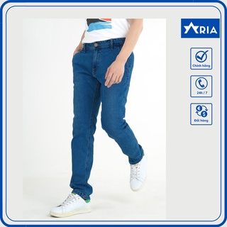 Quần Jean Nam Trơn Màu Đen ARIA Quần Bò Nam Trơn Thời Trang Basic Jean CU85