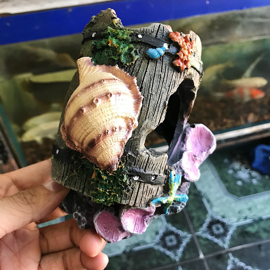 CẢNH TRANG TRÍ HỒ CÁ NON BỘ 14x8x13CM