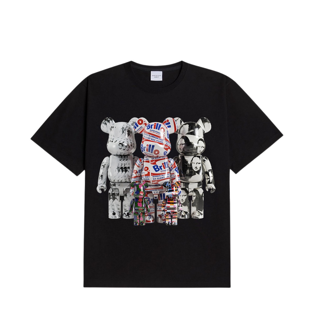Áo thun bearbrick 5 cotton 100% chính phẩm, form oversize, chuẩn hàng xịn, full tem mạc, Anam Store