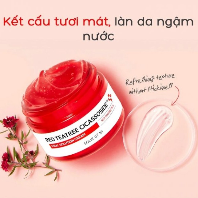 Kem Dưỡng Giảm Mụn Cho Da Nhạy Cảm Some By Mi Red Tea Tree Cicassoside Derma Solution Cream 50ml