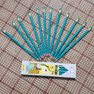  12 cây bút chì AAA có tẩy, viết chì có tẩy