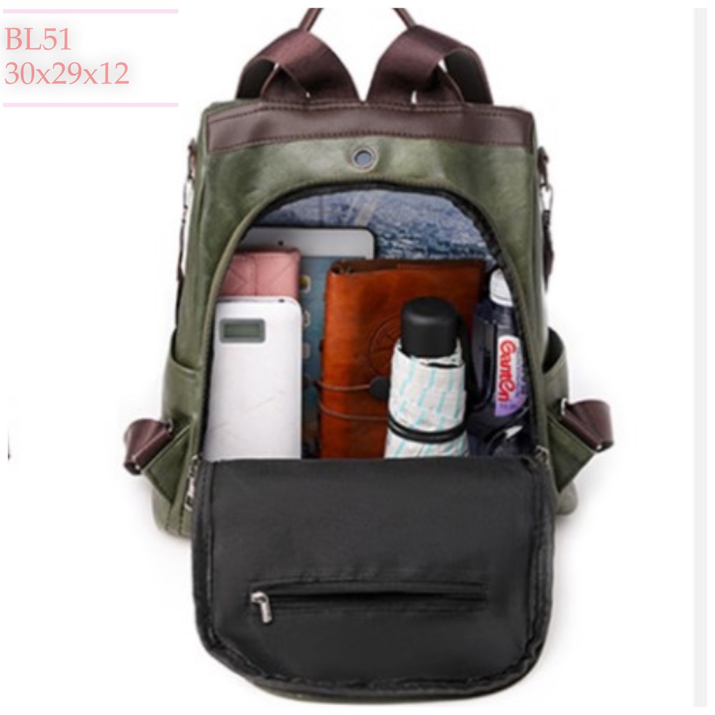 Balo Da Nữ Chống Trôm Tặng Kèm Dây Đeo Vai Hàng Quảng Châu Cao Cấp mã BL51