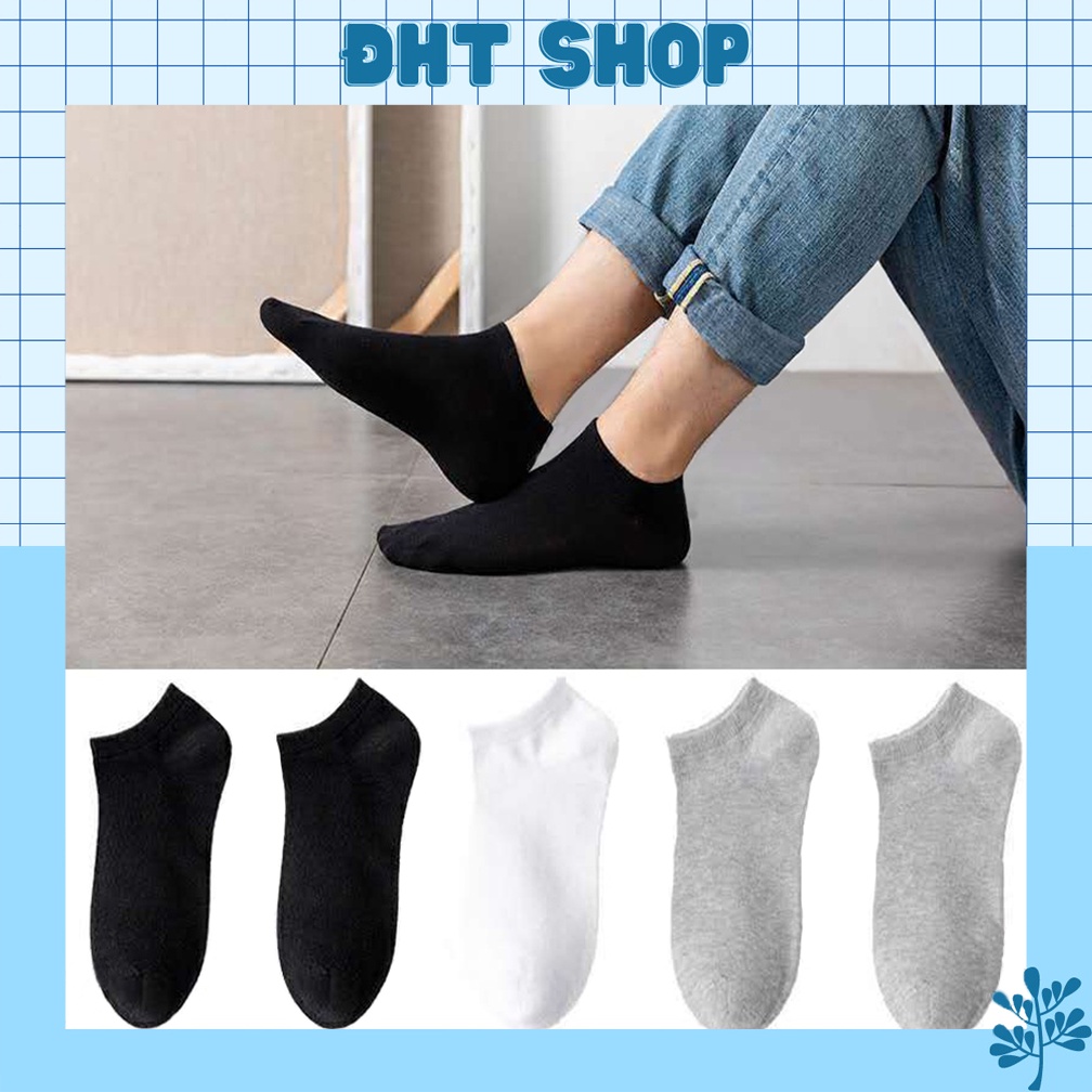 Tất nam cổ ngắn kháng khuẩn khử mùi, vớ nam phong cách thể thao co giãn bốn chiều M3555 - ĐHT SHOP