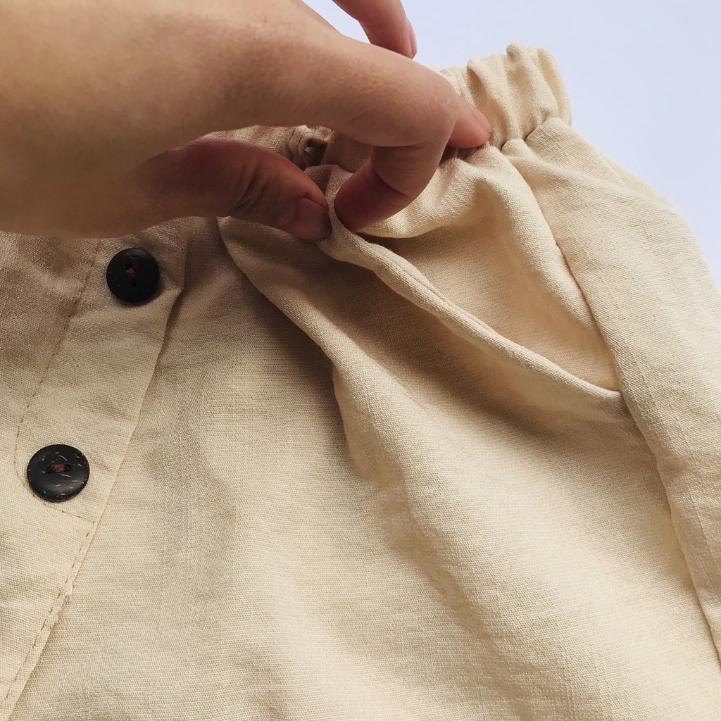 Quần Short Đùi Giả Váy Trẻ Em Chất Đũi Nhẹ Mát Thấm Hút Mồ Hôi Size 10-35kg
