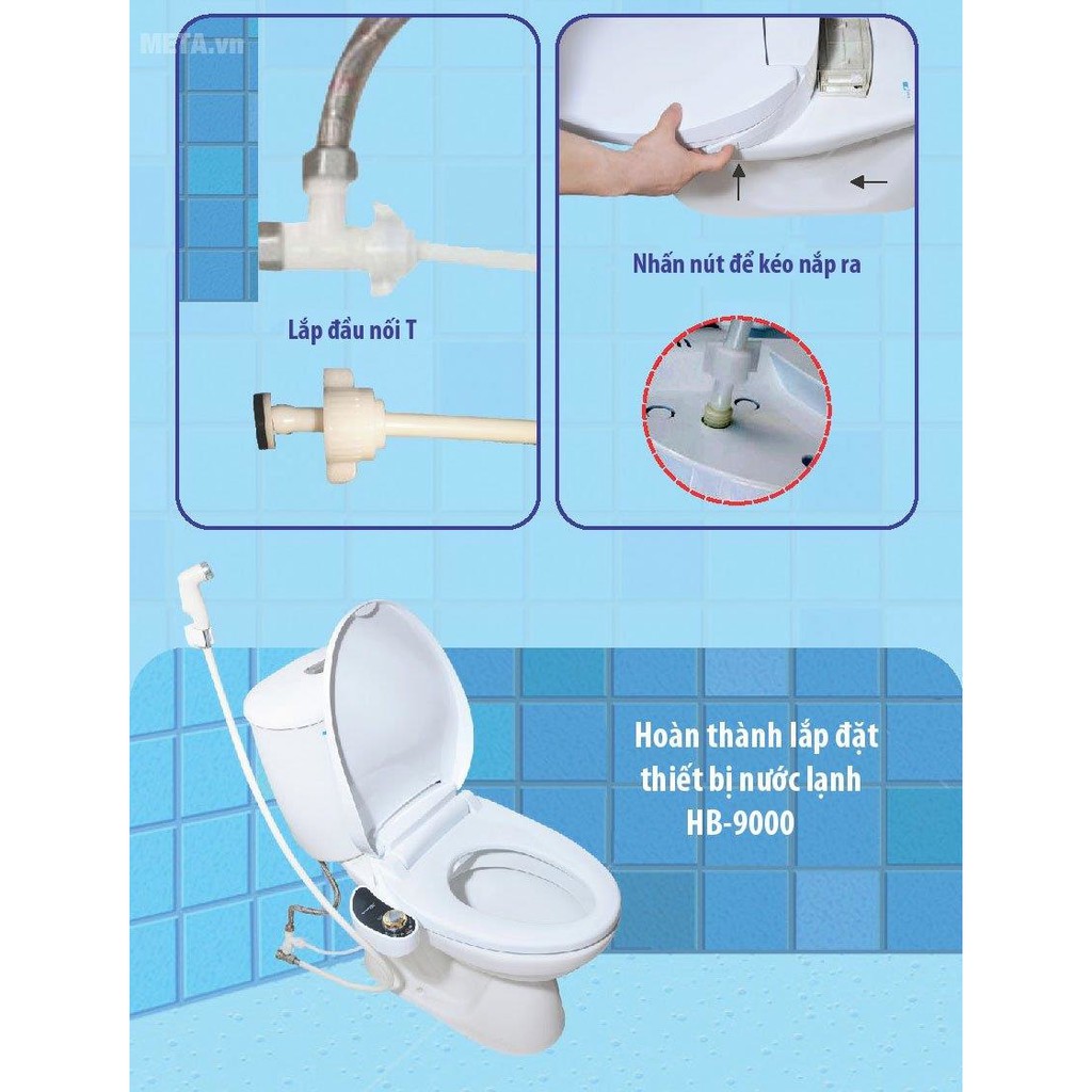 Nắp bồn cầu tự rửa thông minh Hyundae Bidet HB-9000 (LB203)