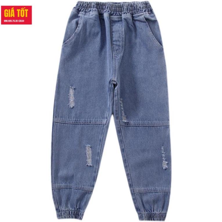 Quần bò cho bé trai 3 - 12 tuổi☑️ Thoi trang jean be trai 10 tuoi☑️ Quần áo bé trai 13 tuổi size đại 30kg 35kg
