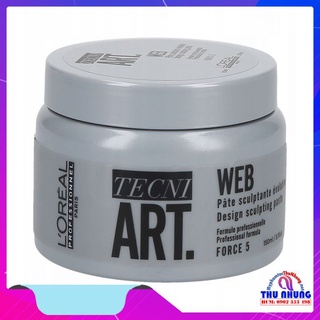 [LOREAL CHÍNH HÃNG] Sáp vỗ L'oreal Tech.ni Art Web Design sculpting paste Force 5 tạo kiểu tóc 150ml (SPAIN)