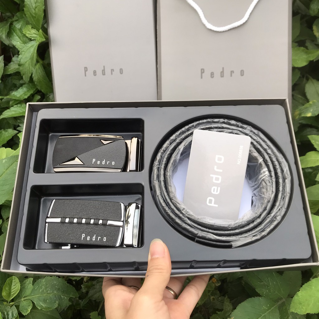 Set ví dây nịt Pedro 💖 FREE SHIP 💖 Set thắt lưng ví nam Pedro XUẤT XỊN full box và túi giấy hãng ( Có Hộp)