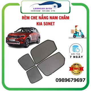 Rèm che nắng nam châm xe Kia Sonet 2022, Bộ gồm 4 tấm che nắng 4 cánh cửa, Hàng loại tốt