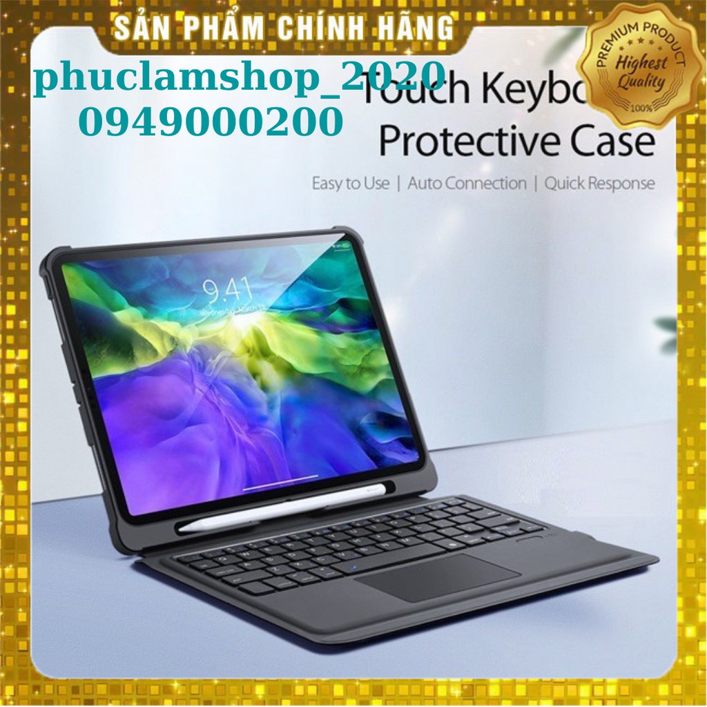Bao da bàn phím bluetooth Dux Ducis cho iPad Pro 11.0 inch 2018 2020 2021 Air 3 4 5 M1 10.9 10.5 10.2 Gen 7 8 9 9.7