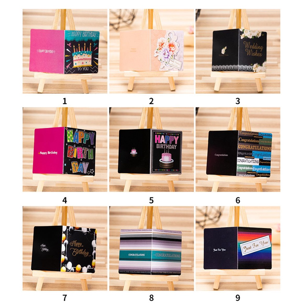 Thiệp chúc mừng sinh nhật/ tiệc cưới xinh xắn tùy chọn màu sắc và họa tiết