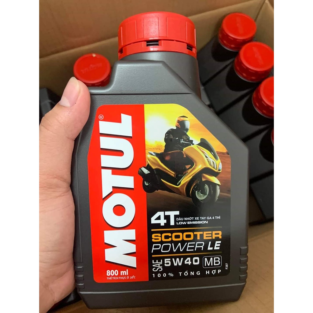 Dầu nhớt xe tay ga Motul Scooter Power LE 5W40 800ml tổng hợp
