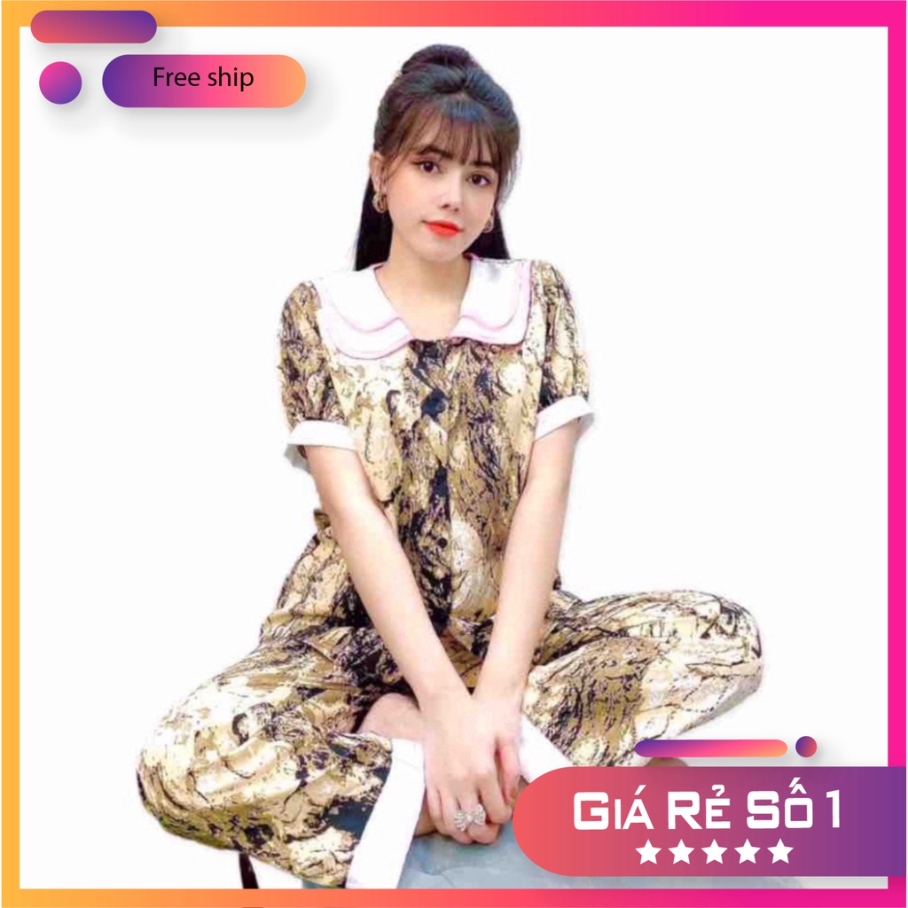 [MÃ GZ725] Đồ bộ nữ siêu đẹp, bộ nữ mặc nhà cổ sen, bộ ngủ nữ chất lụa 100d nhà MIMI | BigBuy360 - bigbuy360.vn