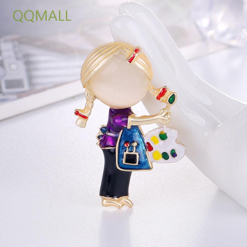 Ghim Cài Áo Hình Cô Gái Xinh Xắn Độc Đáo