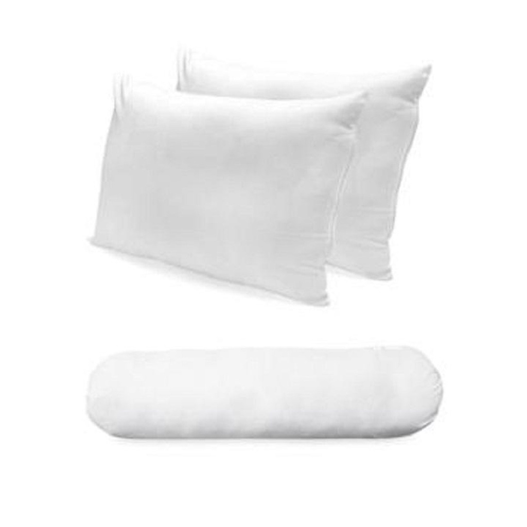 Combo Bộ 2 gối nằm + 1 gối ôm - Gòn bông nhân tạo an toàn sức khỏe - Có khóa kéo dễ dàng