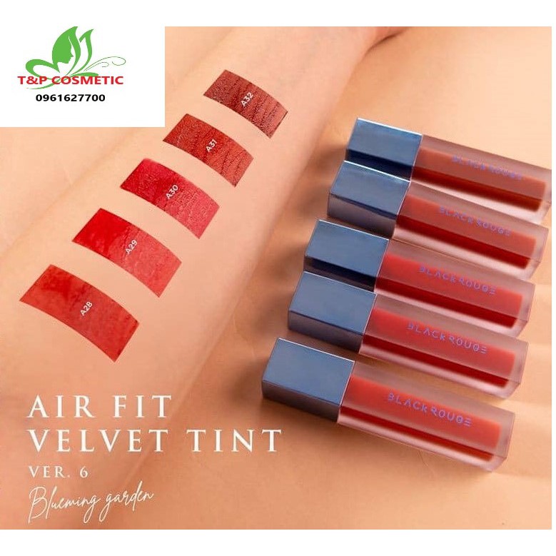 Son Kem Black Rouge Air Fit Velvet ver6 Color Blooming On Your Lips