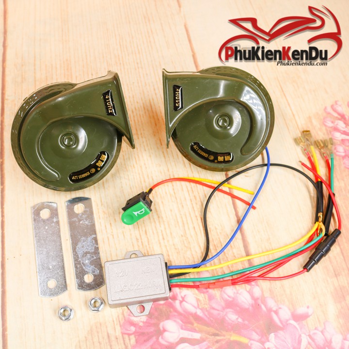 CÒI NGÂN 8 TIẾNG 12V MÀU ARMY