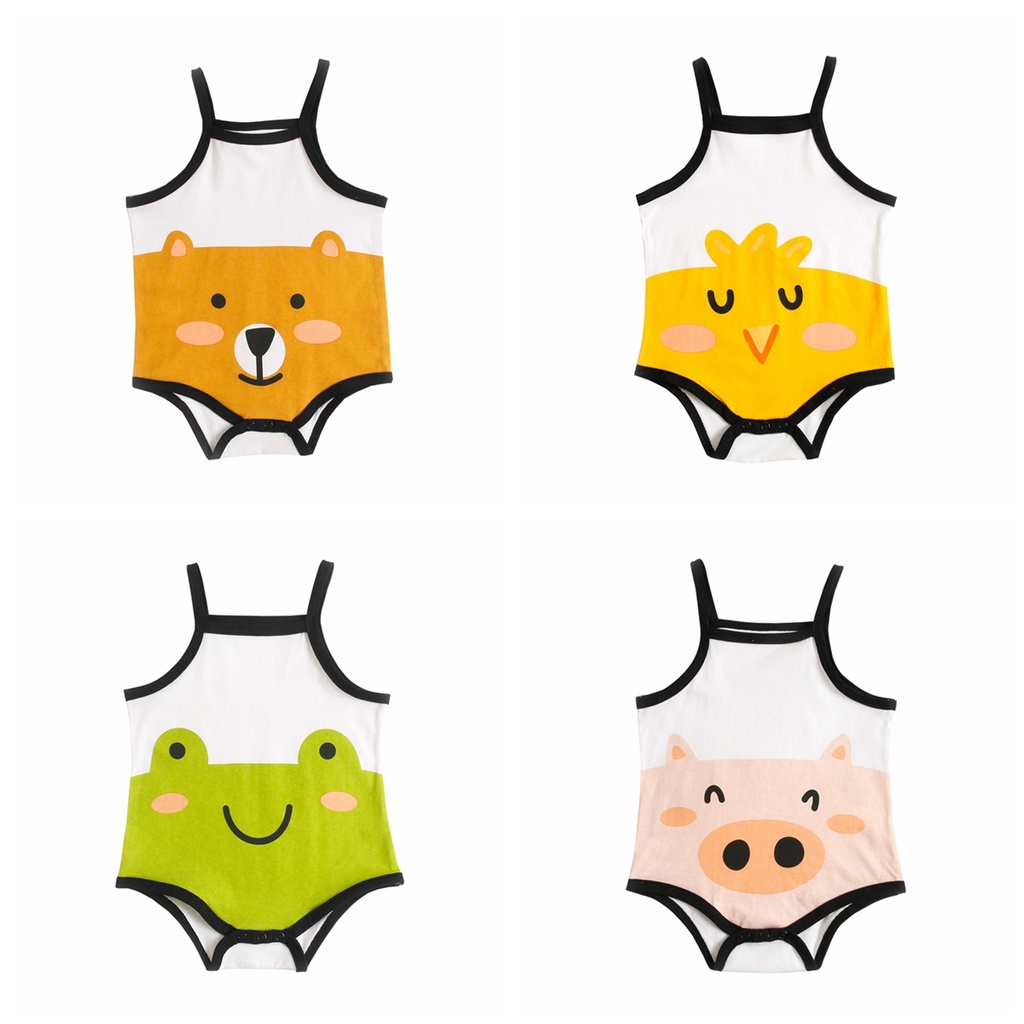 Bộ áo liền quần Sanlutoz họa tiết hoạt hình dễ thương cho trẻ sơ sinh