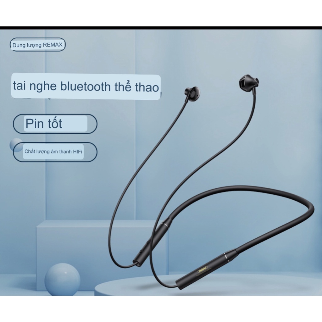 CHÍNH HÃNG Tai Nghe Bluetooth 2 tai Thể Thao quàng cổ Remax RB-S9 V5.3,Pin Trâu, Chất Âm Tốt, Pin Dùng 9H Liên Tục