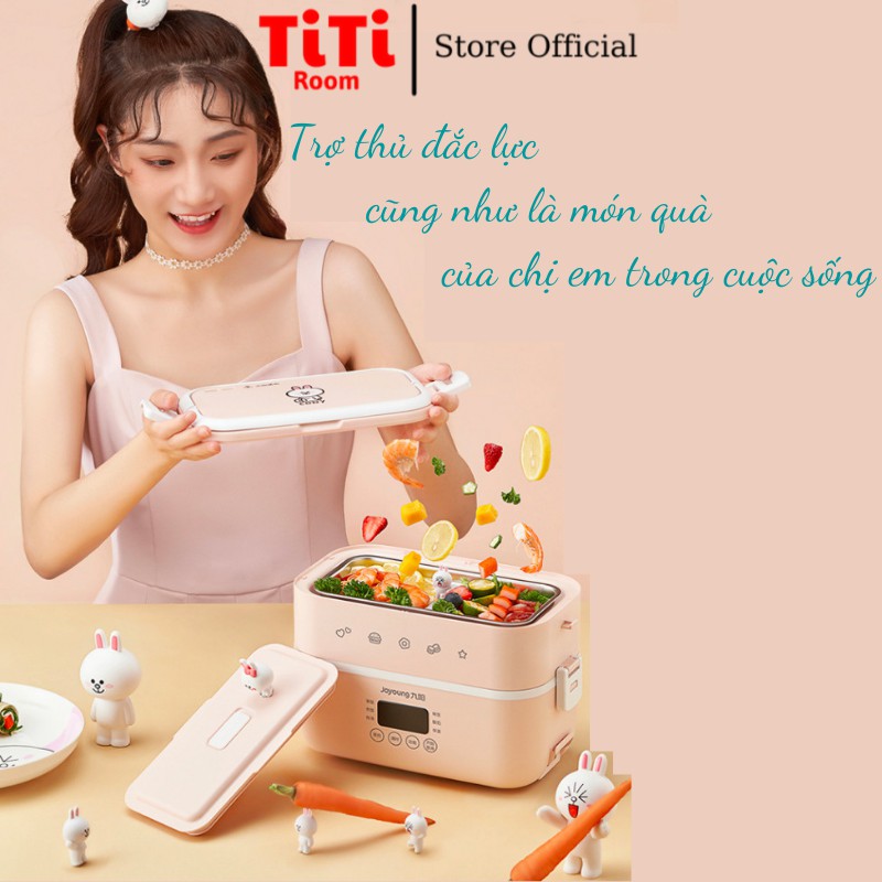 Hộp cơm điện cách nhiệt Joyoung 6 chế độ nấu ăn phong cách Hàn Quốc phù hợp mang cơm đi cho văn phòng, sinh viên